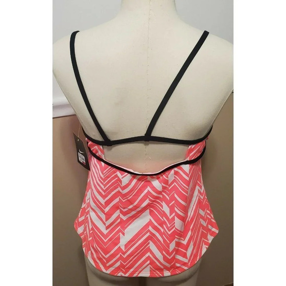Nike Neon Pink White Black Trim Athletic Tank Top - Picture 3 of 6